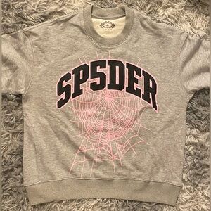 RARE SP5DER VARSITY WEB CREWNECK
